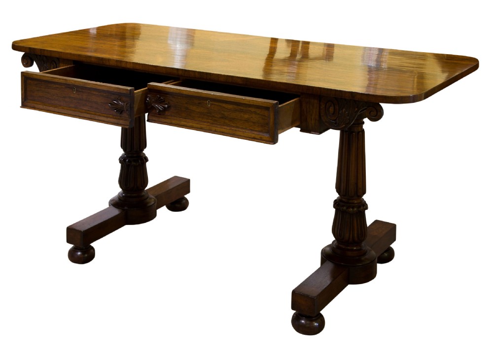 William IV Rosewood Library Table View II
