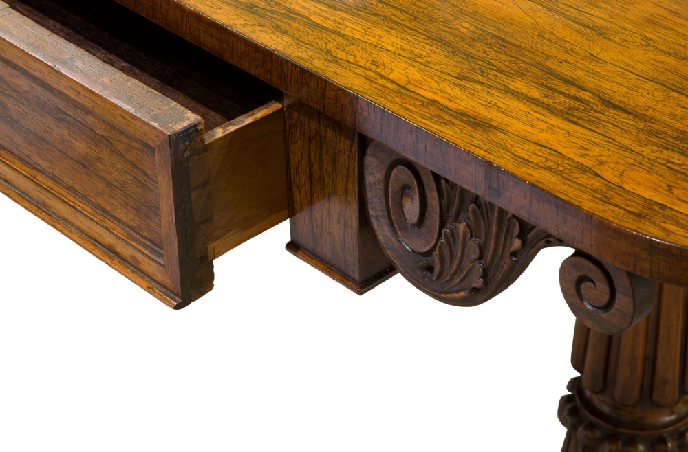 William IV Rosewood Library Table View VII