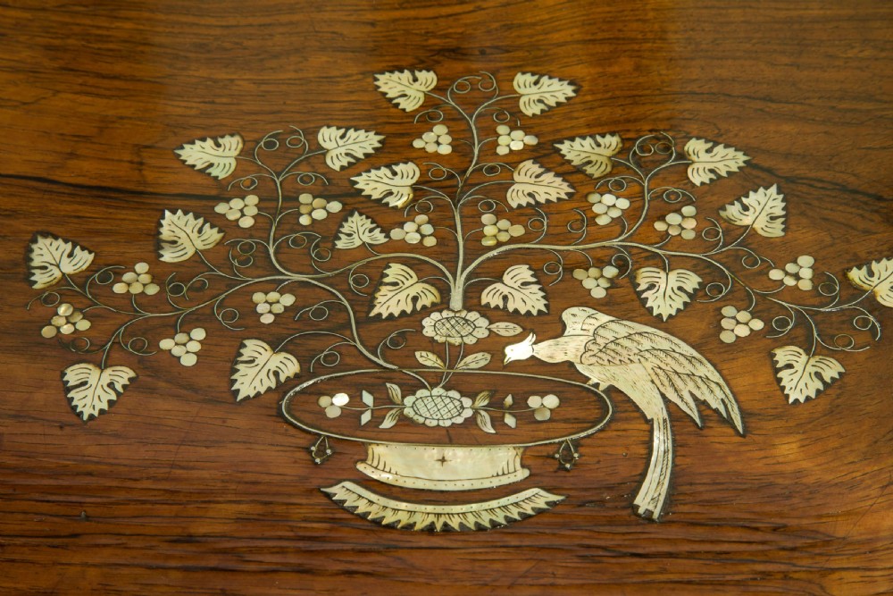 19thc European rosewood ladies work box View X