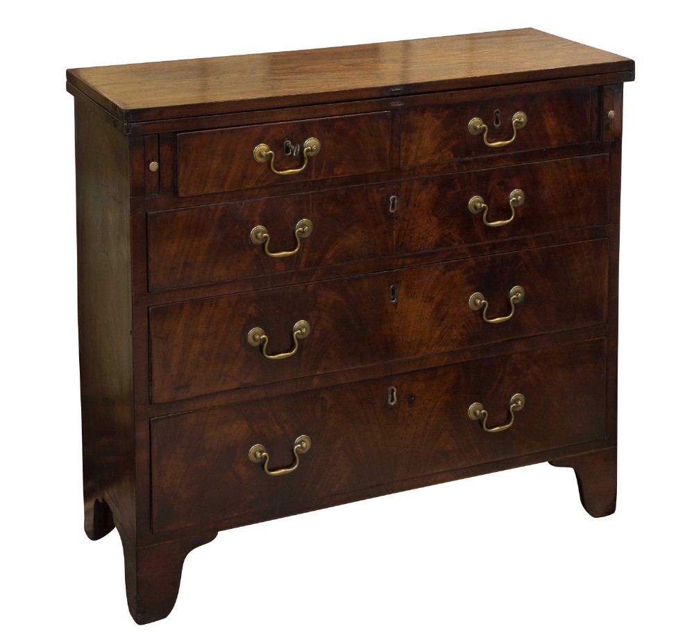 Sheraton period mahogany bachelors chest c1775