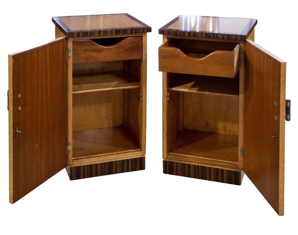 Pair of Art Deco bedside cabinets View II