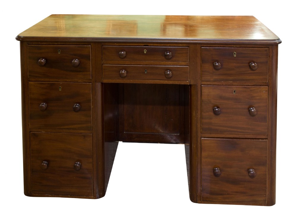 Victorian mahogany kneehole desk