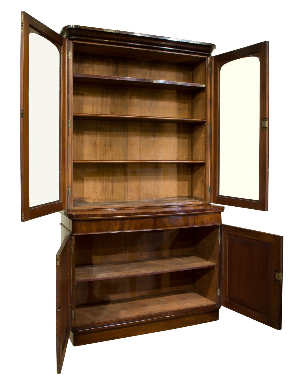 Fine quality Victorian mahogany bookcase c1860 View II