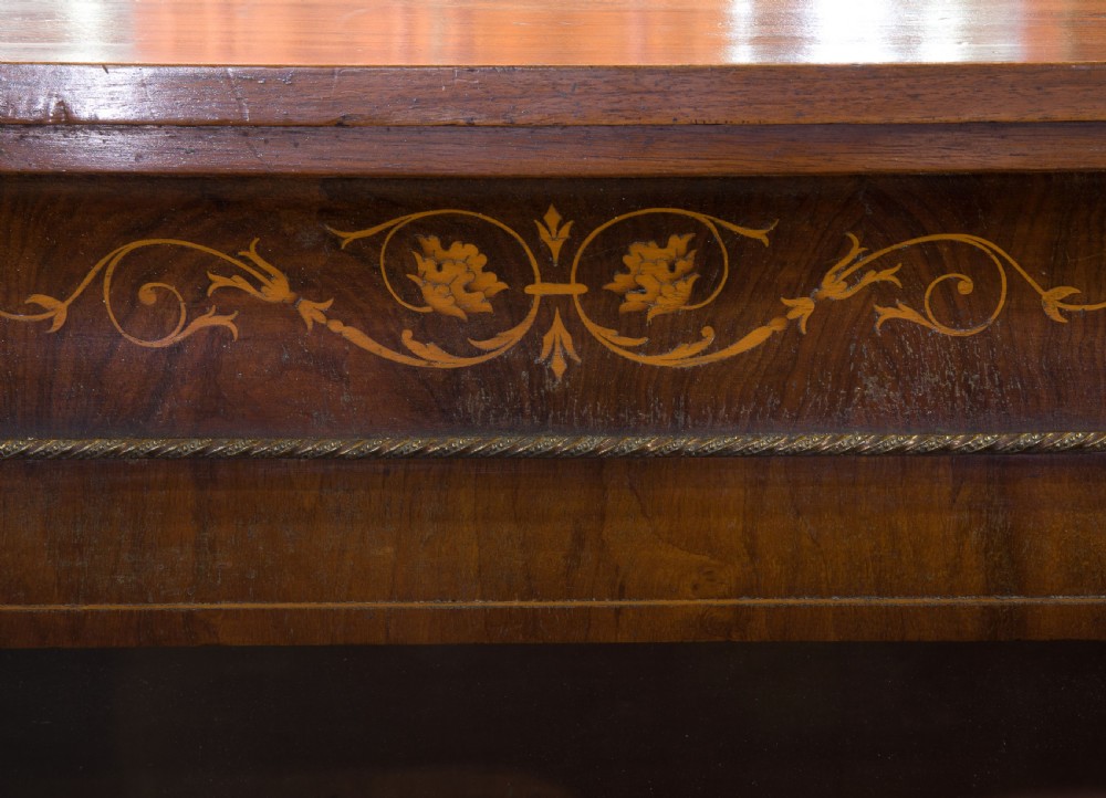 Mid Victorian walnut and marquetry inlaid side cabinet View V