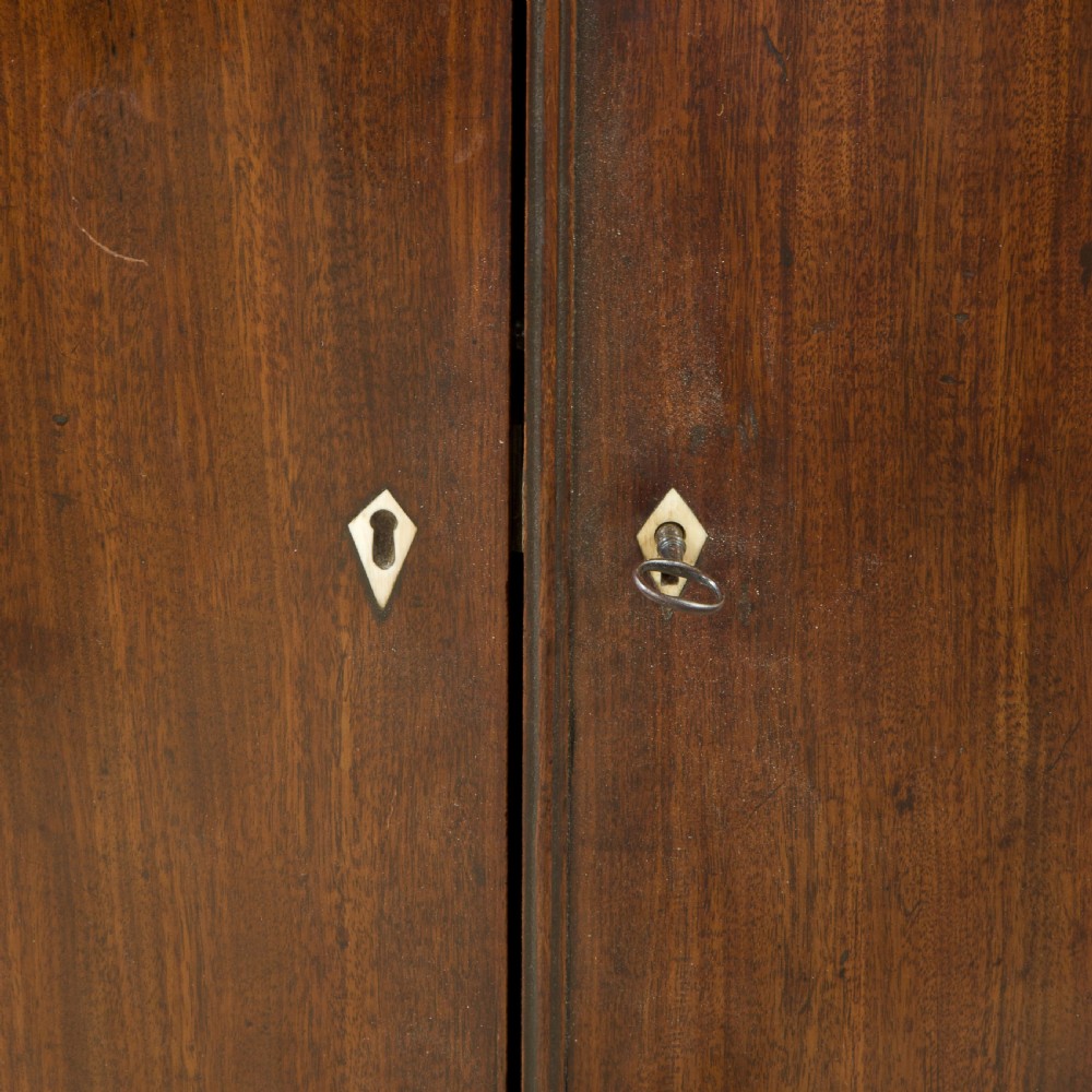 Georgian III mahogany bow front corner cupboard View IV