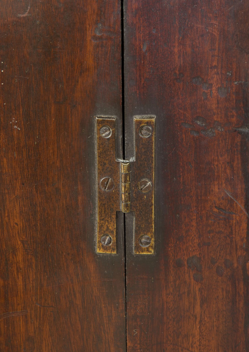 Georgian III mahogany bow front corner cupboard View V