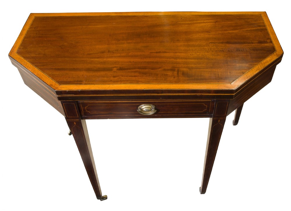 Regency mahogany card table View IV