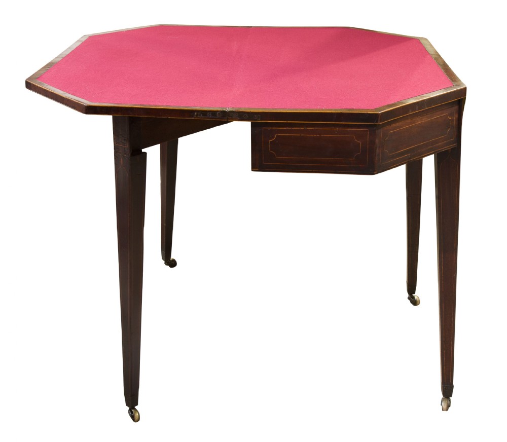 Regency mahogany card table View V