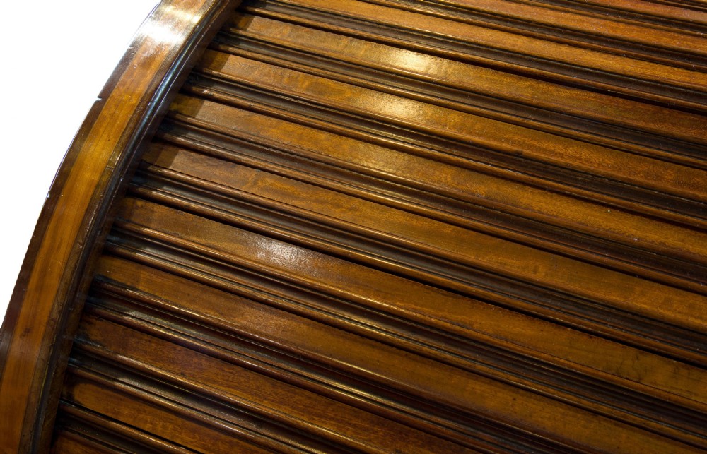 A Satinwood tambour topped desk c1890 View V