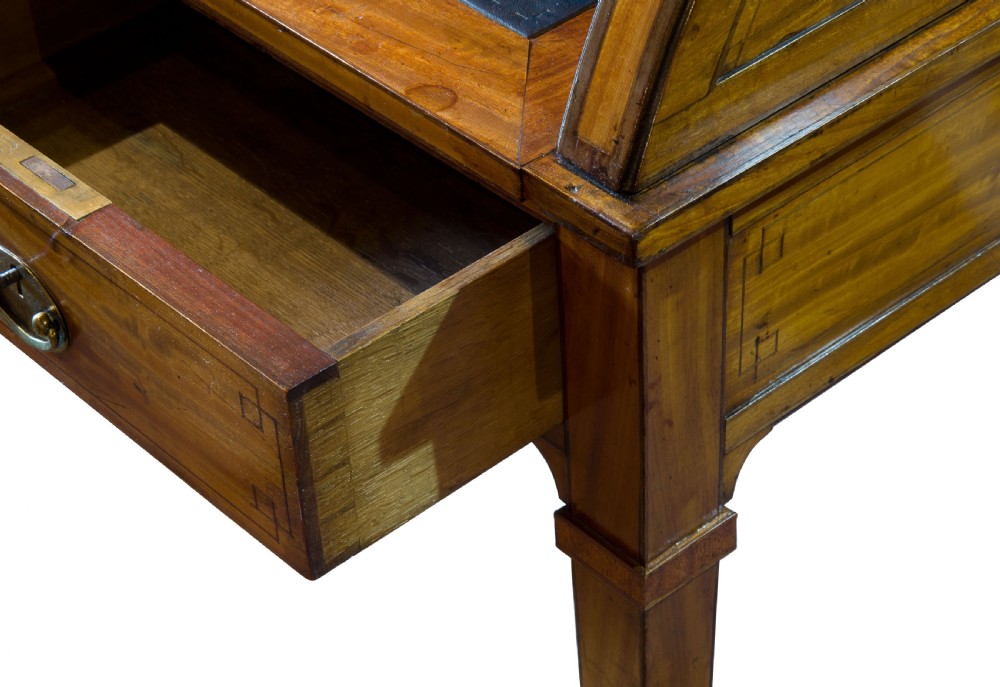 A Satinwood tambour topped desk c1890 View VI