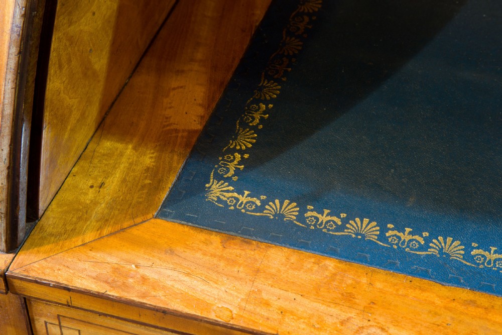 A Satinwood tambour topped desk c1890 View IX
