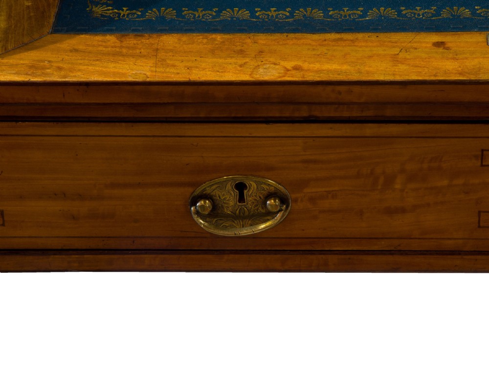 A Satinwood tambour topped desk c1890 View X
