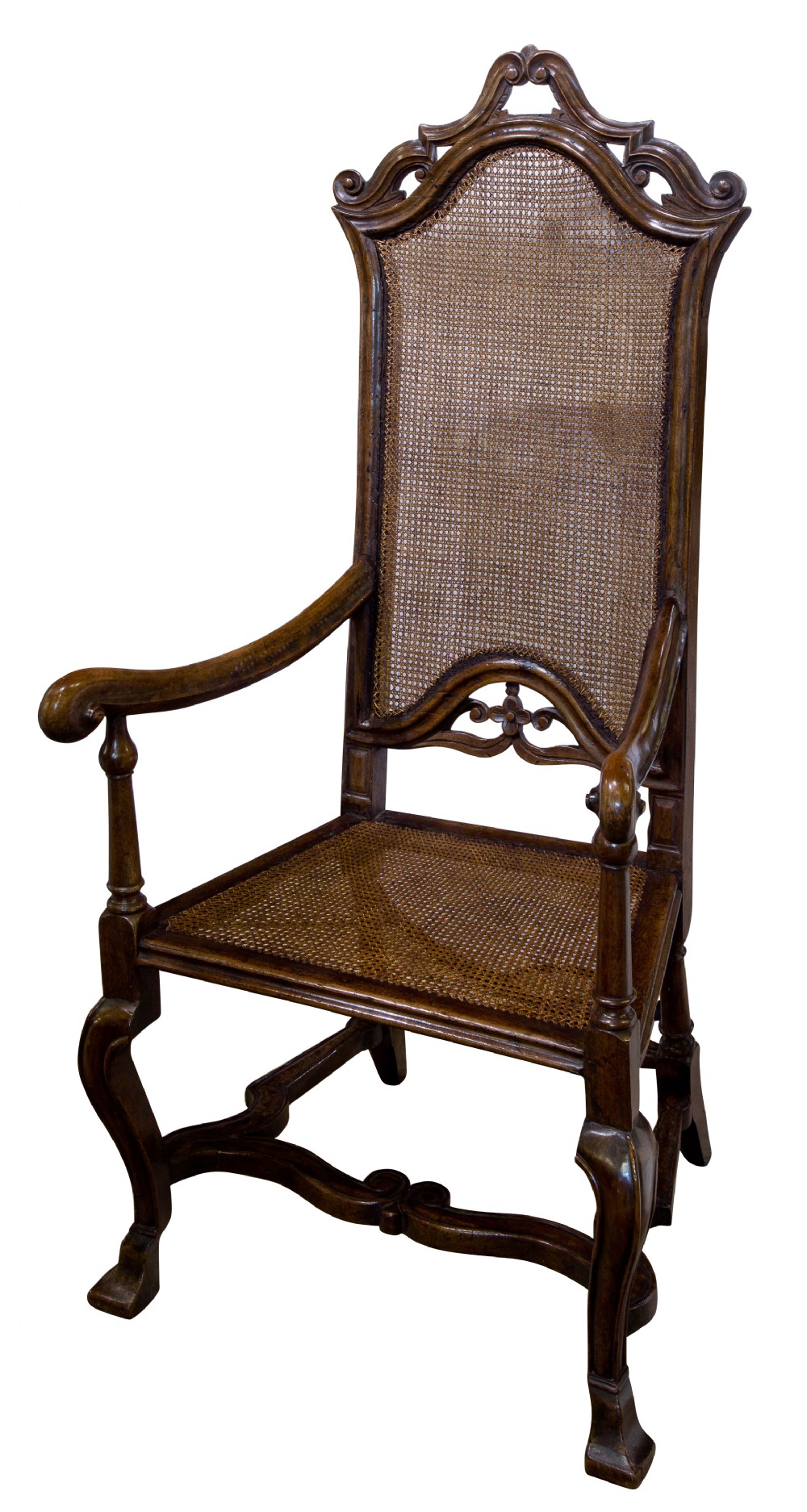 William & Mary walnut armchair