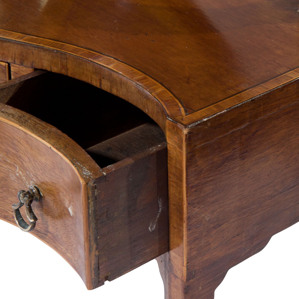 19thC mahogany and satinwood dressing table mirror View V