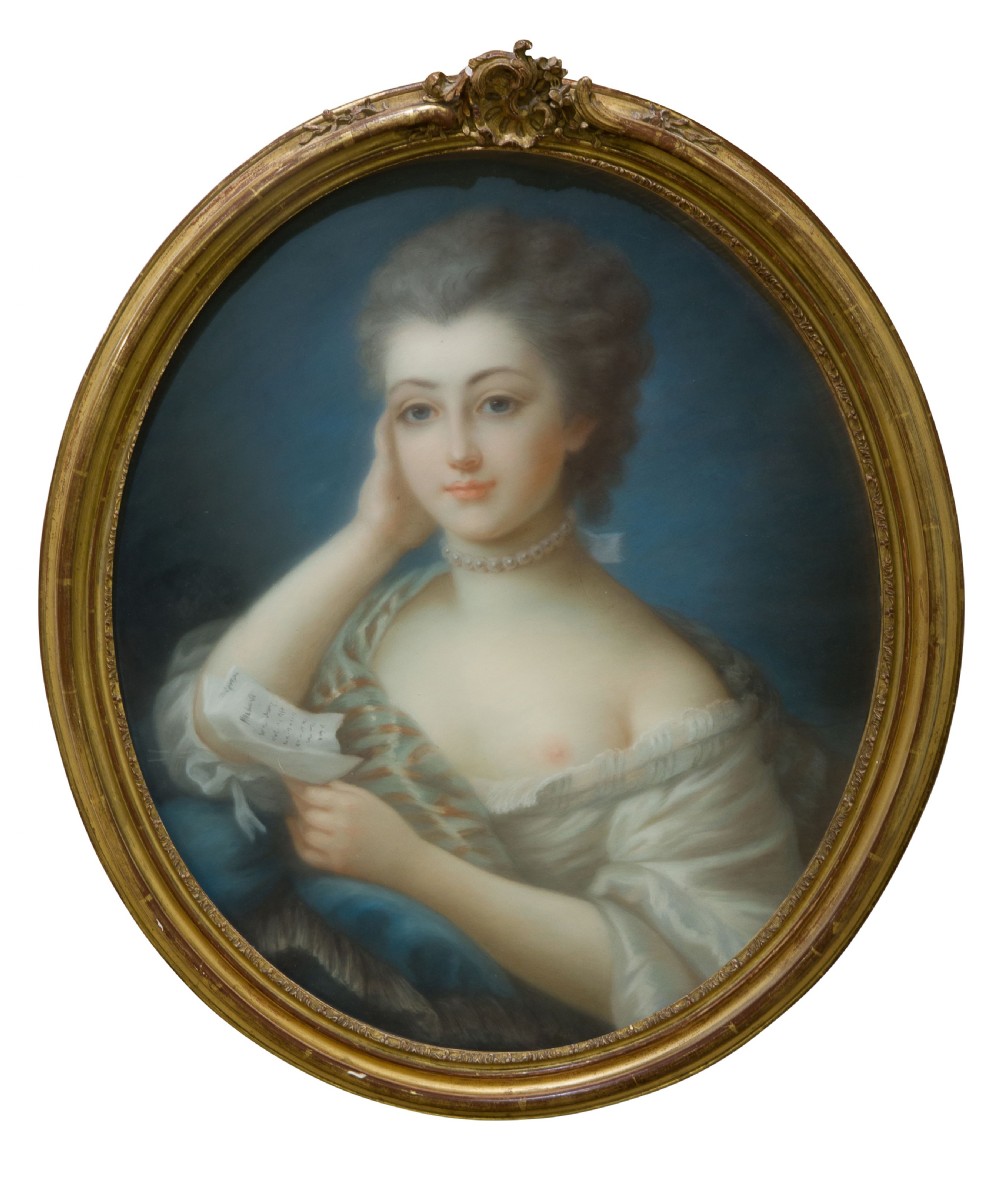 An oval portrait of a young lady View II