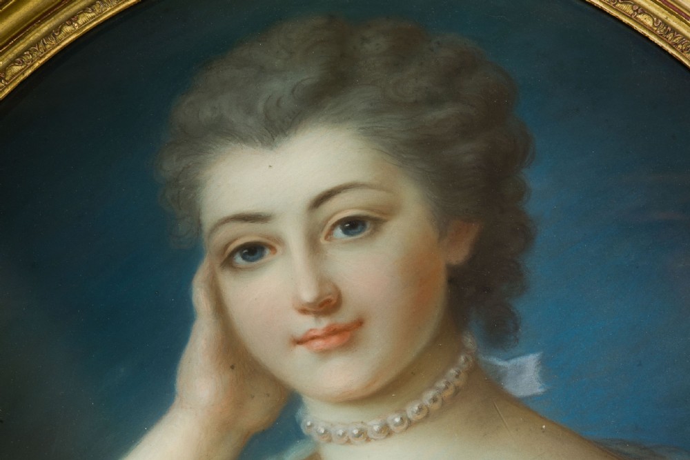 An oval portrait of a young lady View V