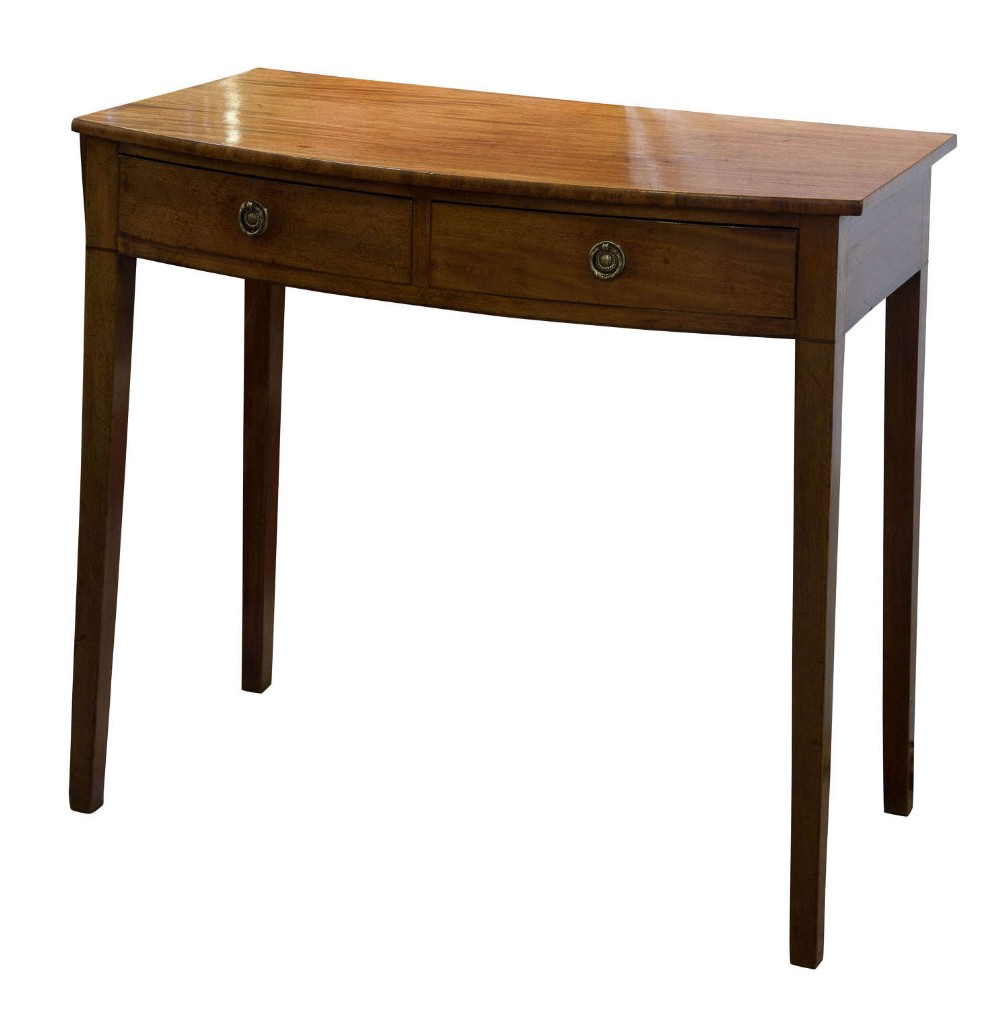 Mahogany 2 Drawer Bow-fronted Side Table