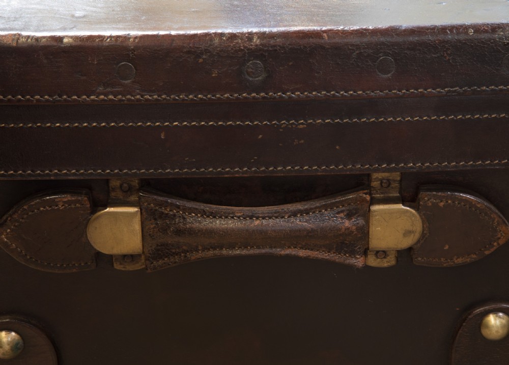 Leather suitcase on later stand View VII