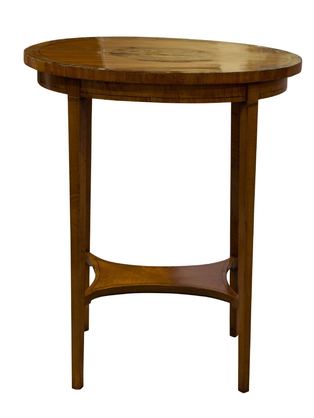Edwardian Sheraton revival oval table View III