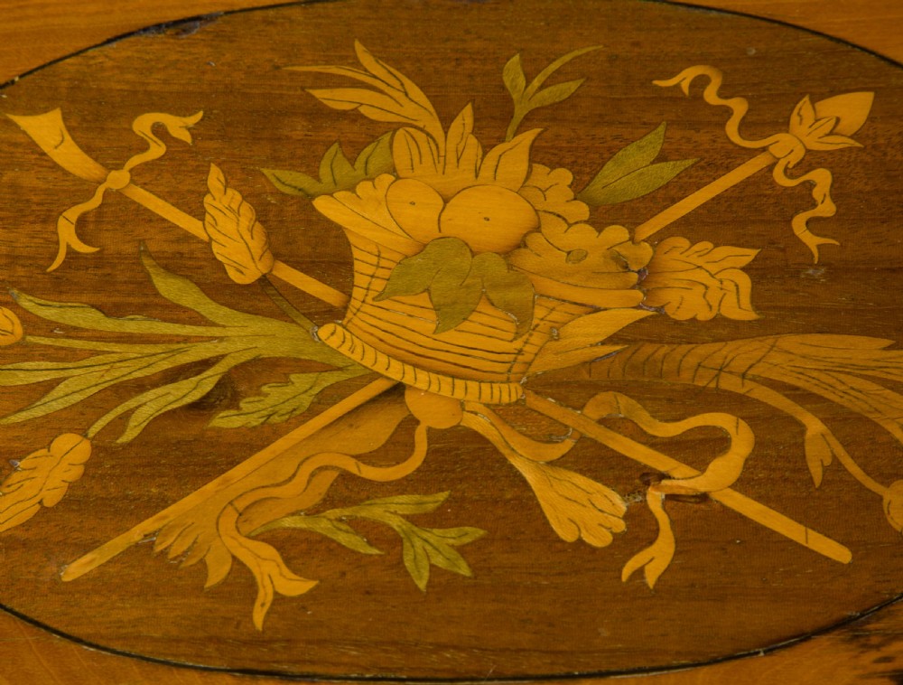 Edwardian Sheraton revival oval table View VI