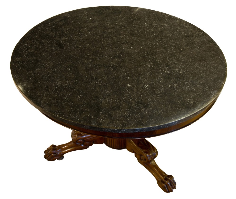 19thCentury French mahogany Napoleon III period Gueridon Table View II