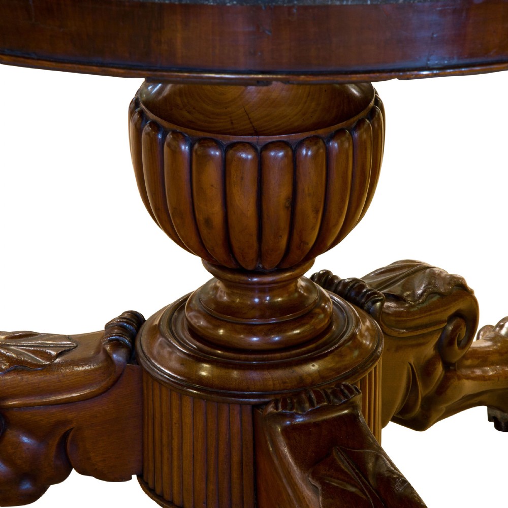 19thCentury French mahogany Napoleon III period Gueridon Table View V