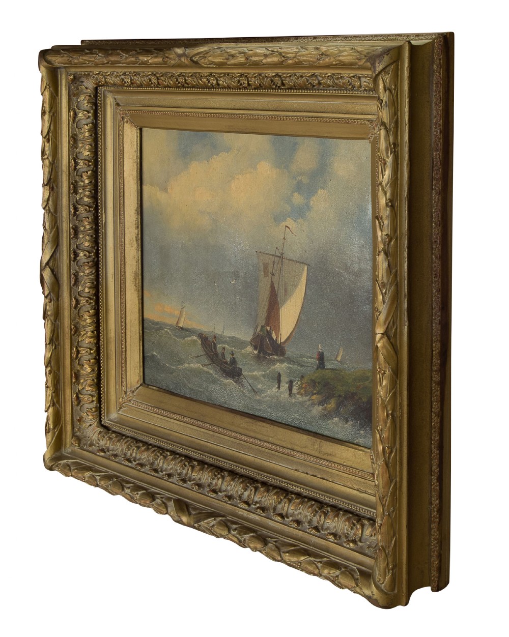 A Dutch oil seascape painting View II