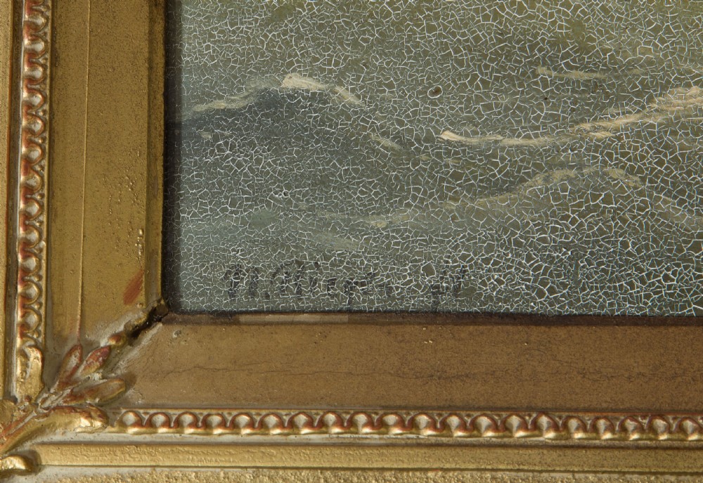 A Dutch oil seascape painting View V