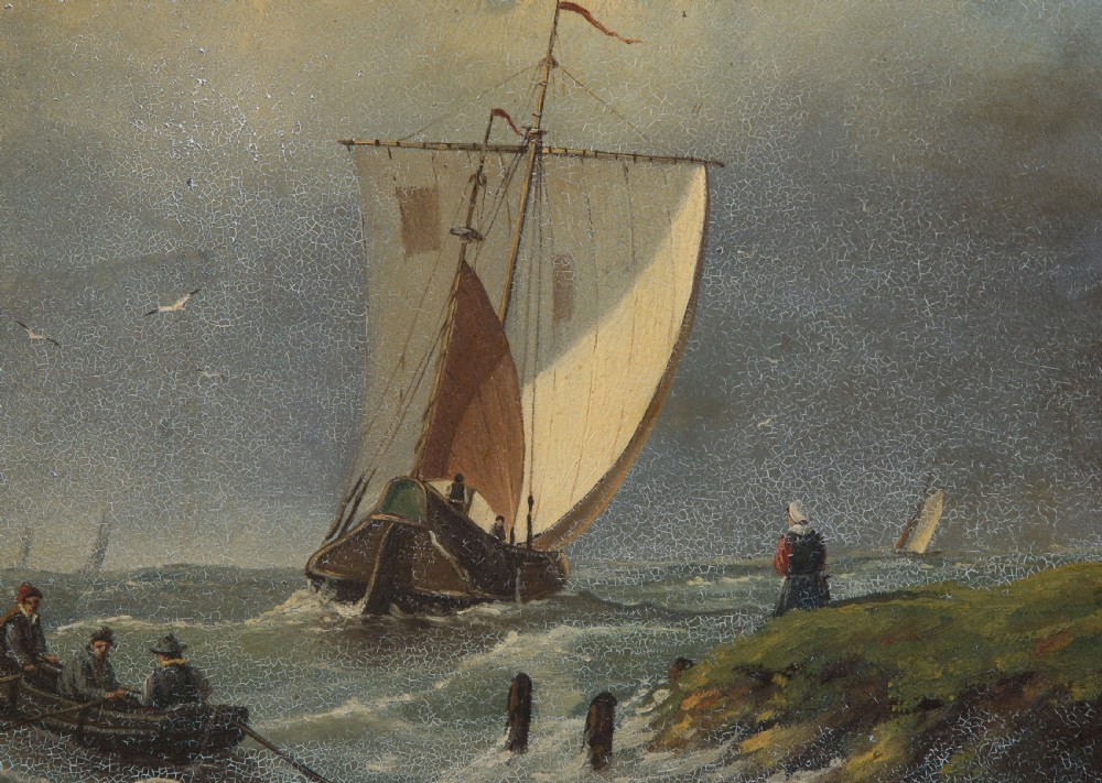 A Dutch oil seascape painting View VII