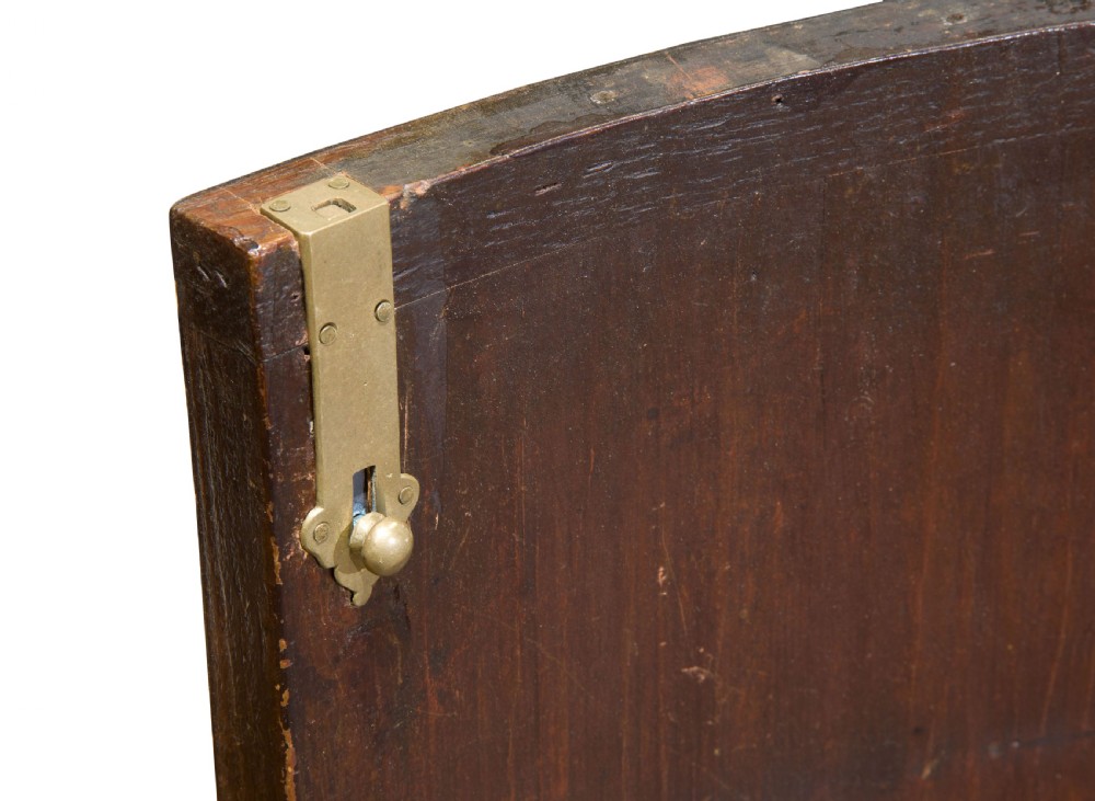 Early George III mahogany bow fronted corner cupboard View V
