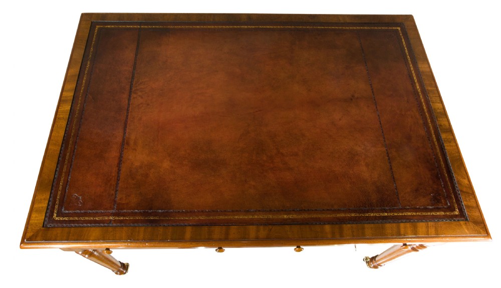 Early Victorian mahogany writing table View V