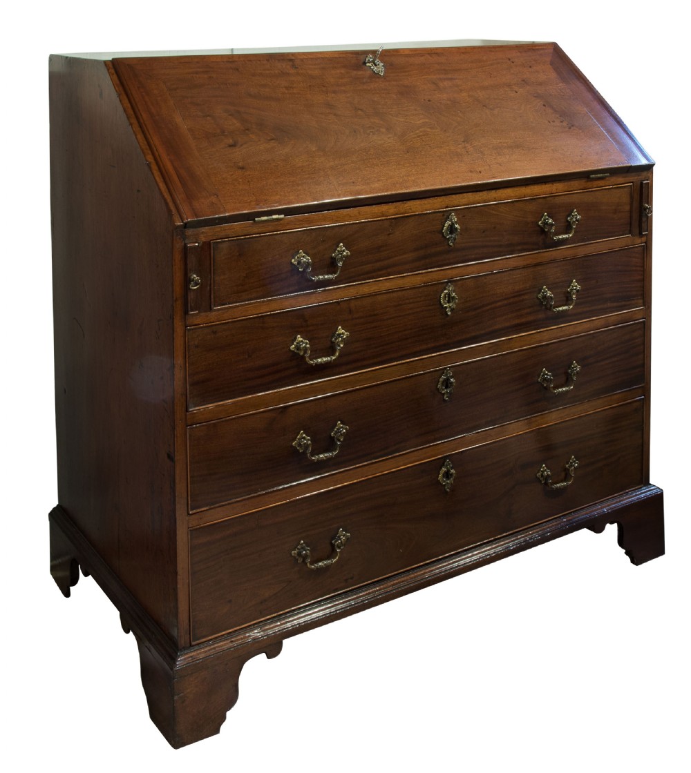 Georgian, Cuban mahogany bureau c1780
