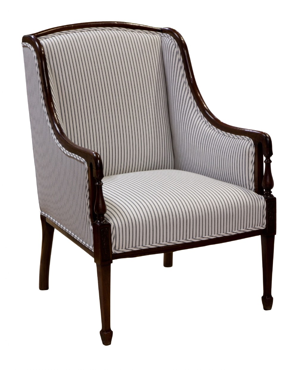 Pair of Edwardian library chairs View VI
