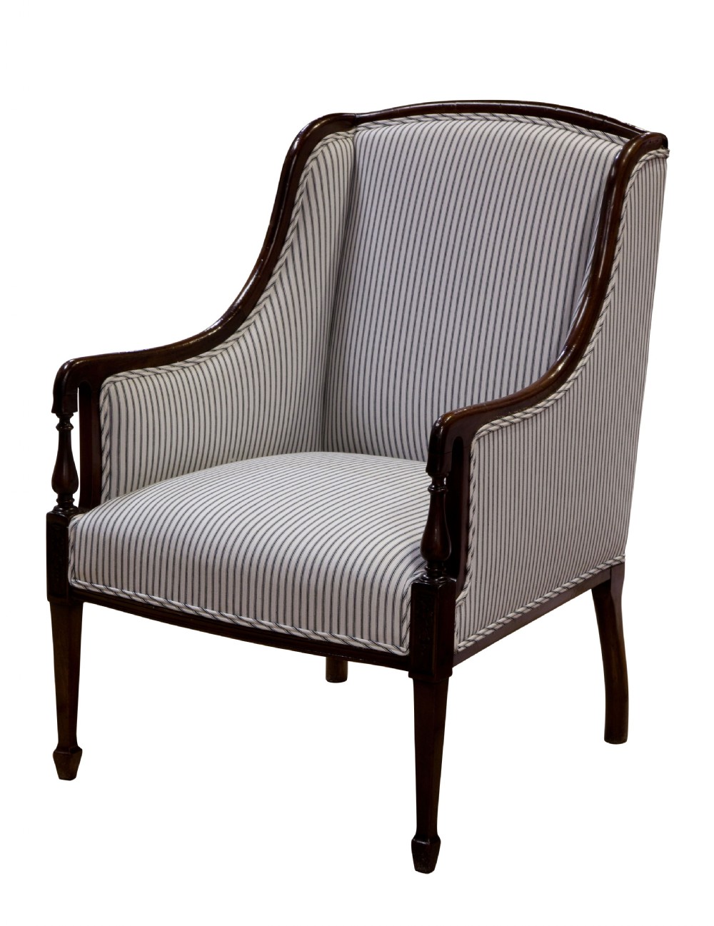 Pair of Edwardian library chairs View VII