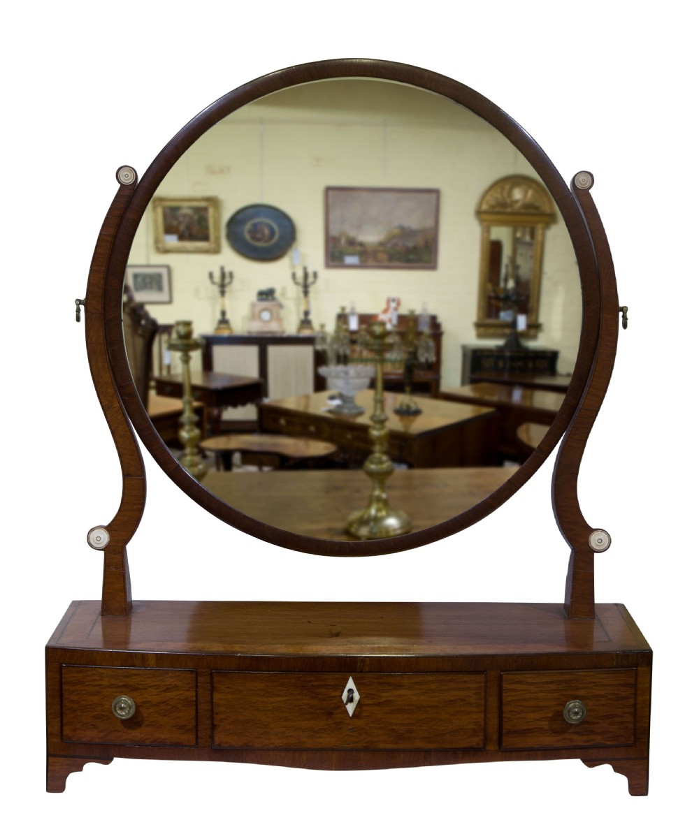 A Rare Regency Bow Fronted Box Base Mirror View III