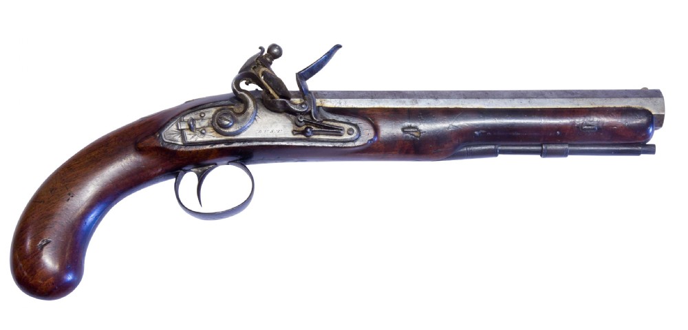 An English Early 19thC Brass Barrelled, Flintlock Blunderbuss