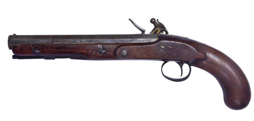 An English Early 19thC Brass Barrelled, Flintlock Blunderbuss View II