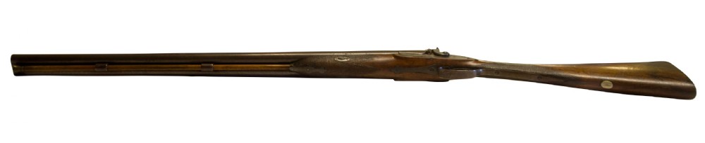 A Double Barrelled 12 Bore Percussion Fowling Piece View V