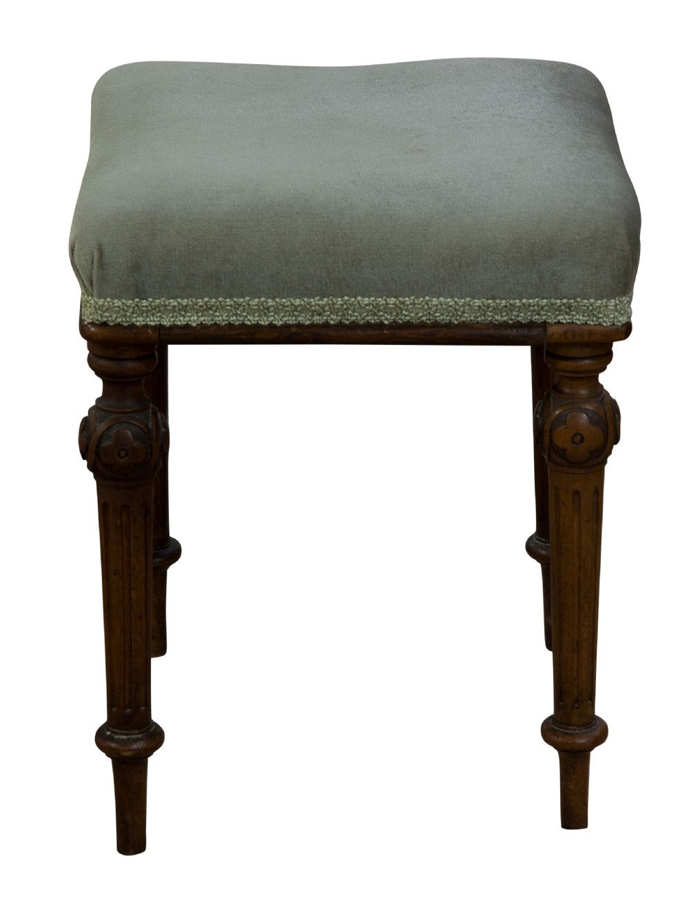 A small Victorian Walnut stool View II
