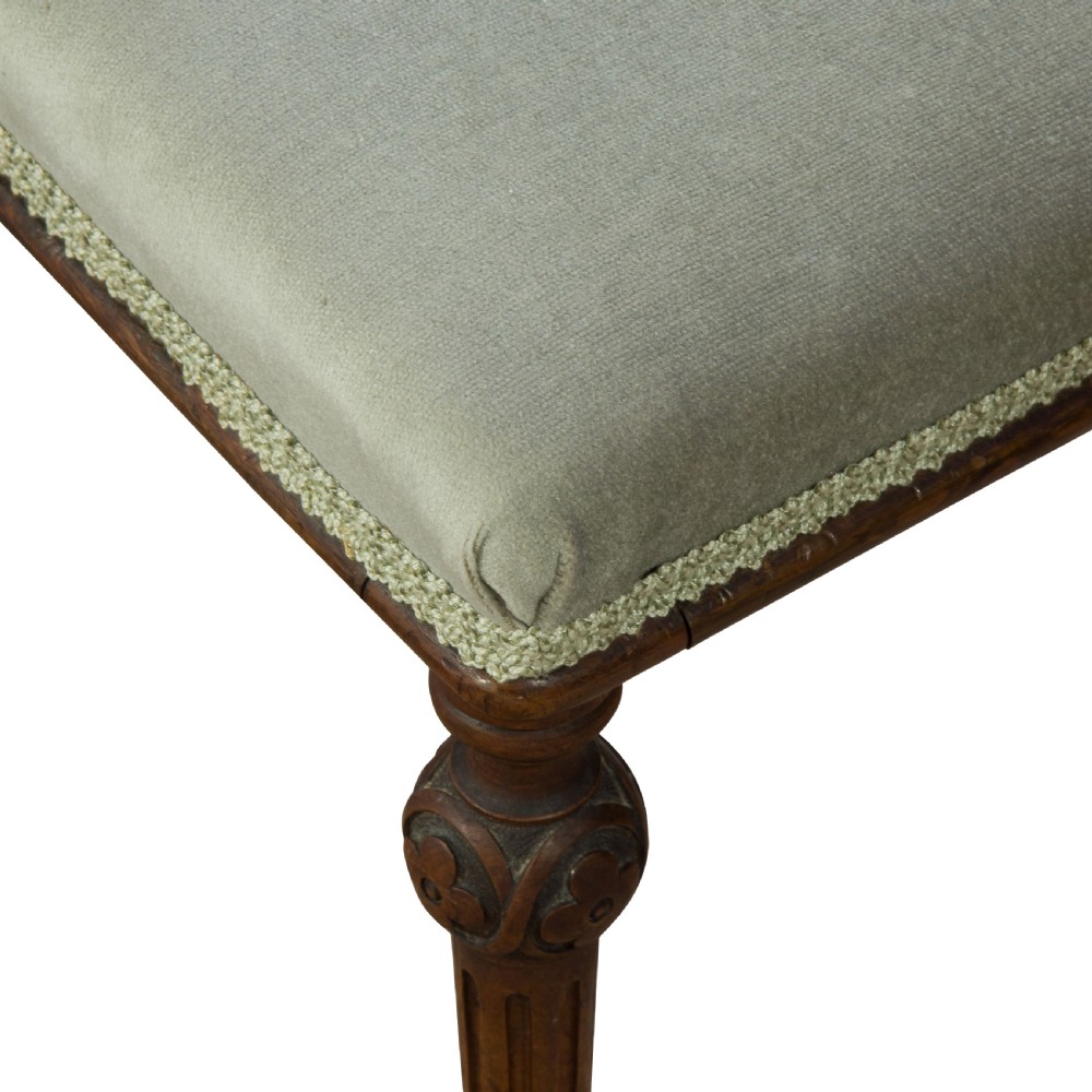 A small Victorian Walnut stool View V