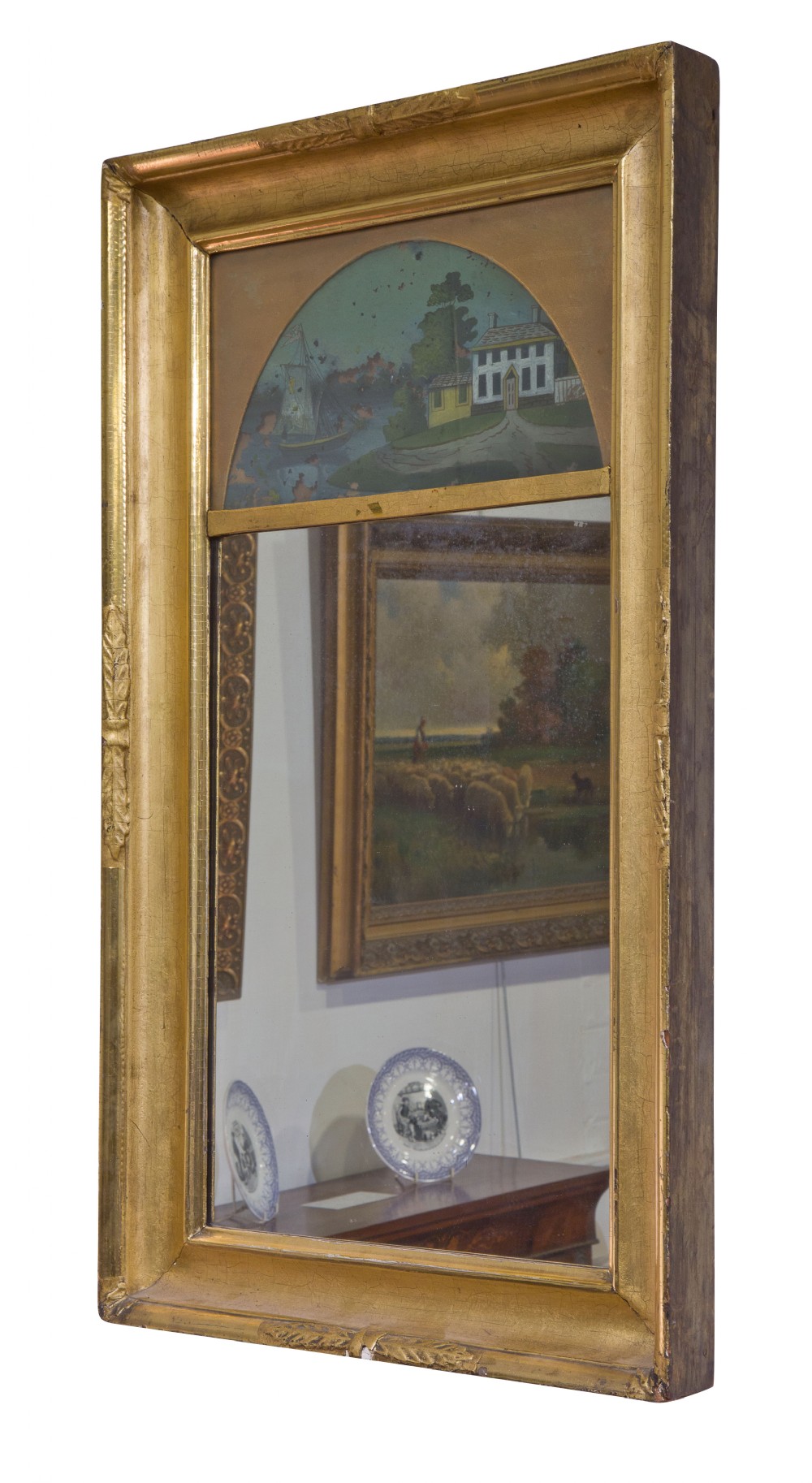 Decorative 19th century pier glass in gift frame