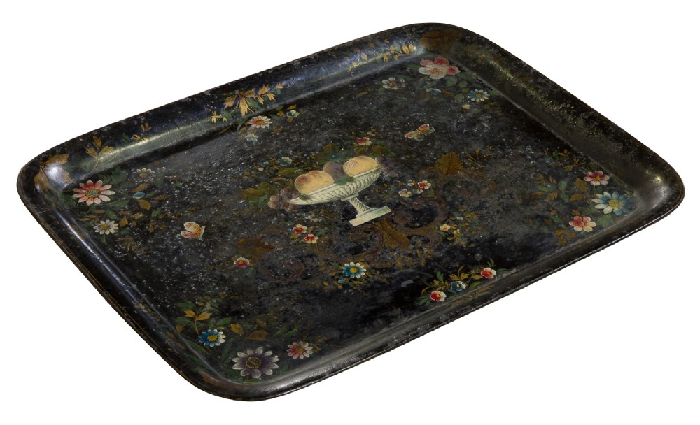 Very decorative 19th century French tole tray