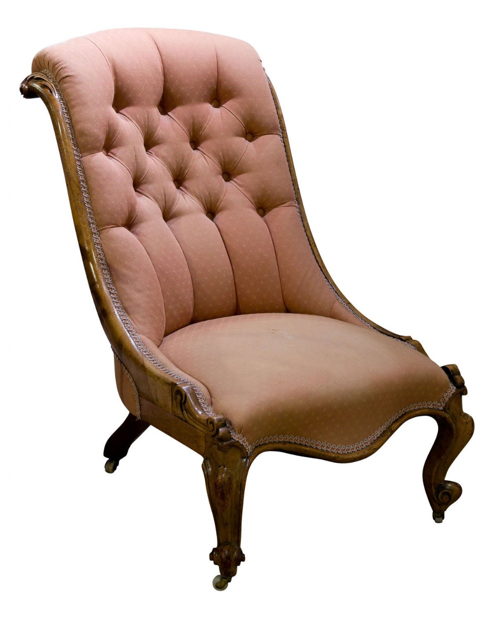 Victorian Walnut Slipper back Nursing Chair