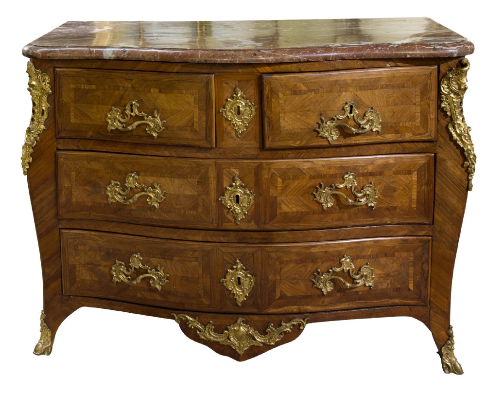 A Louis XV Commode with associated marble top
