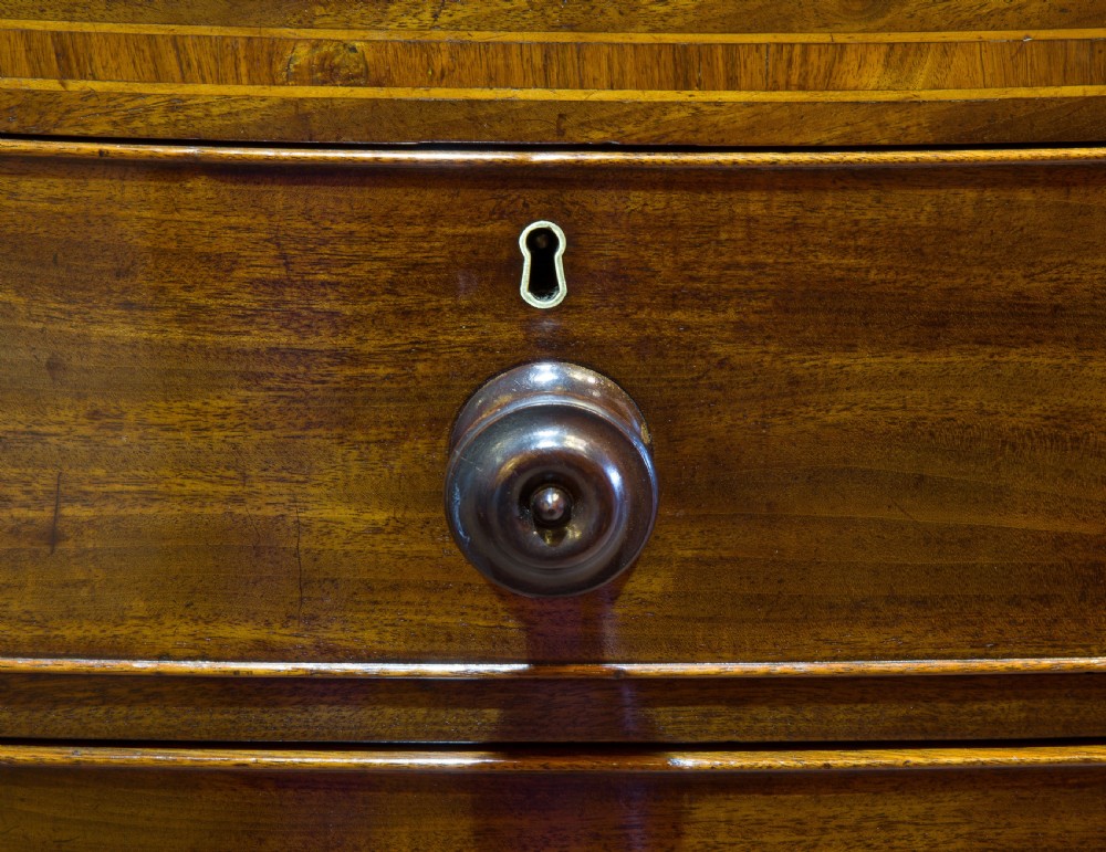 A Regency Period Mahogany Bow-fronted Chest View V