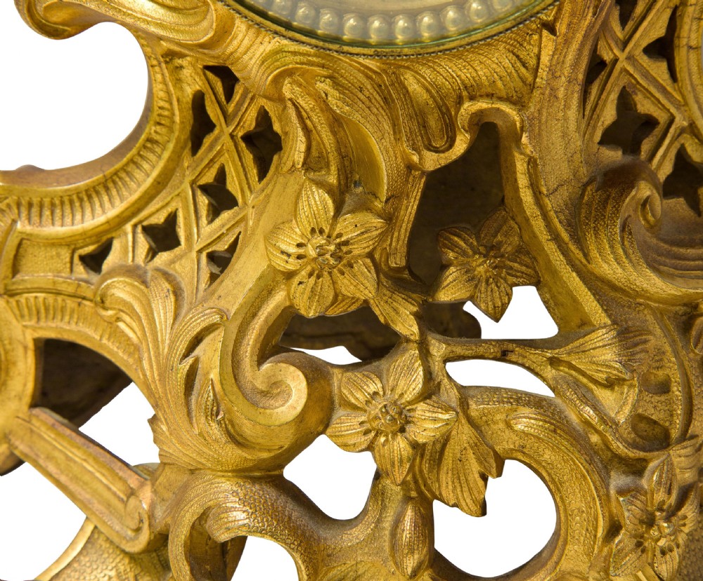 A Fine Quality Rococo French Mantel Clock View VIII