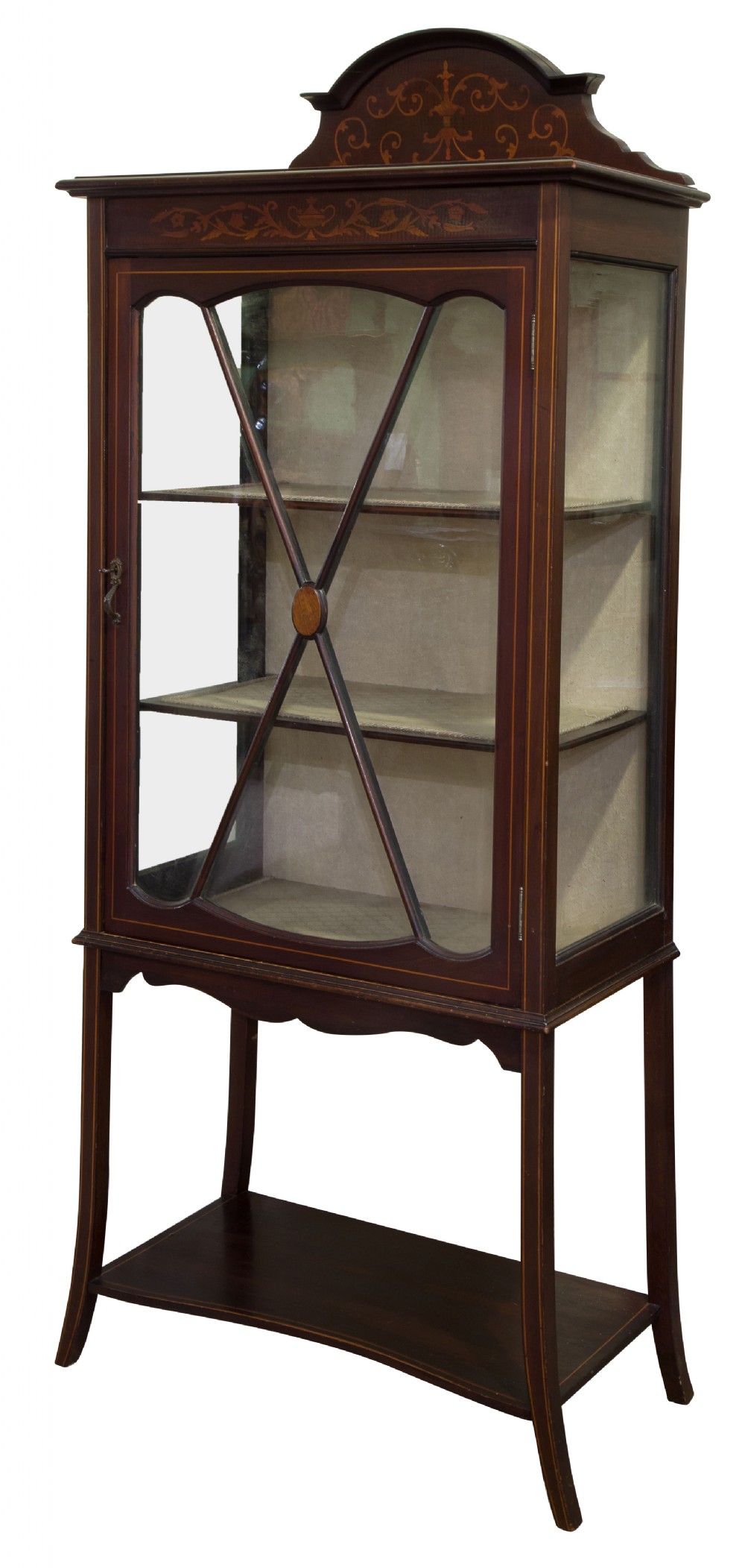 An Inlaid Edwardian Mahogany single Door Display Cabinet