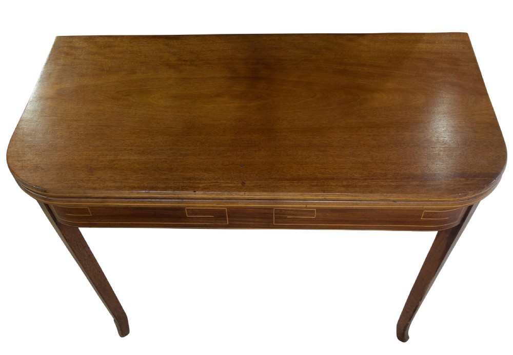 A George IV Fold Over Top Mahogany Tea Table View V