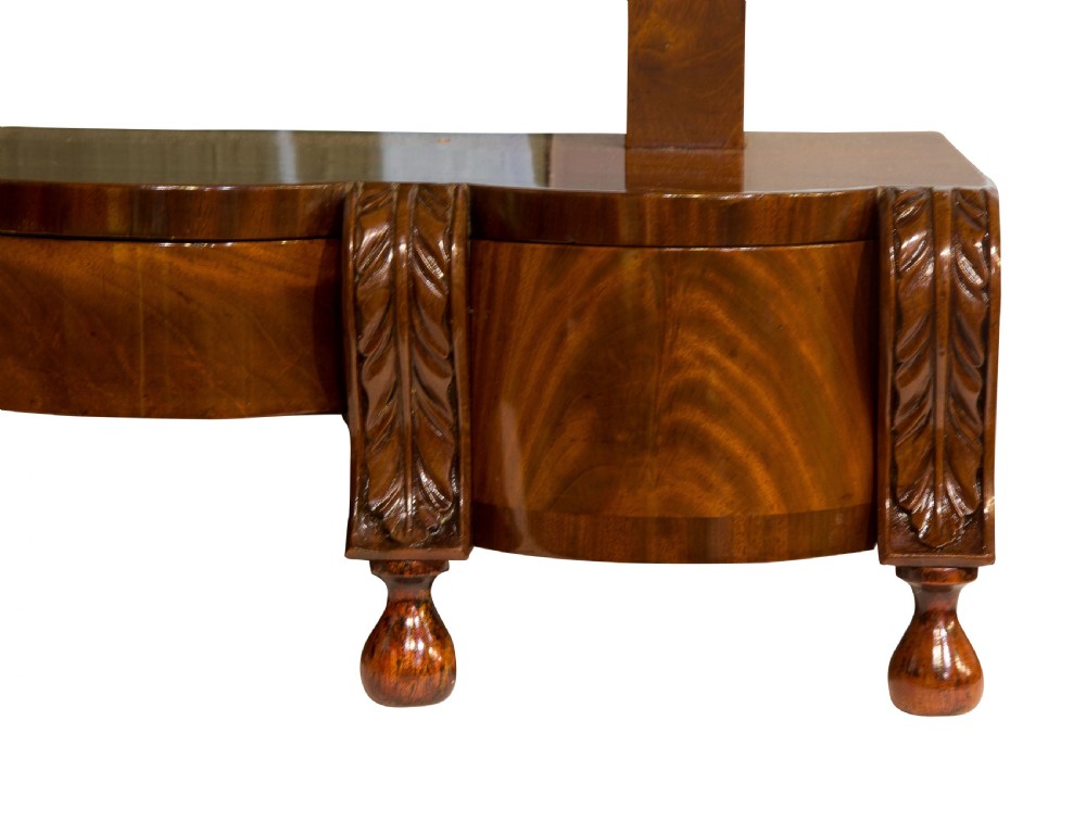 A Georgian Oval mahogany dressing table Mirror View V