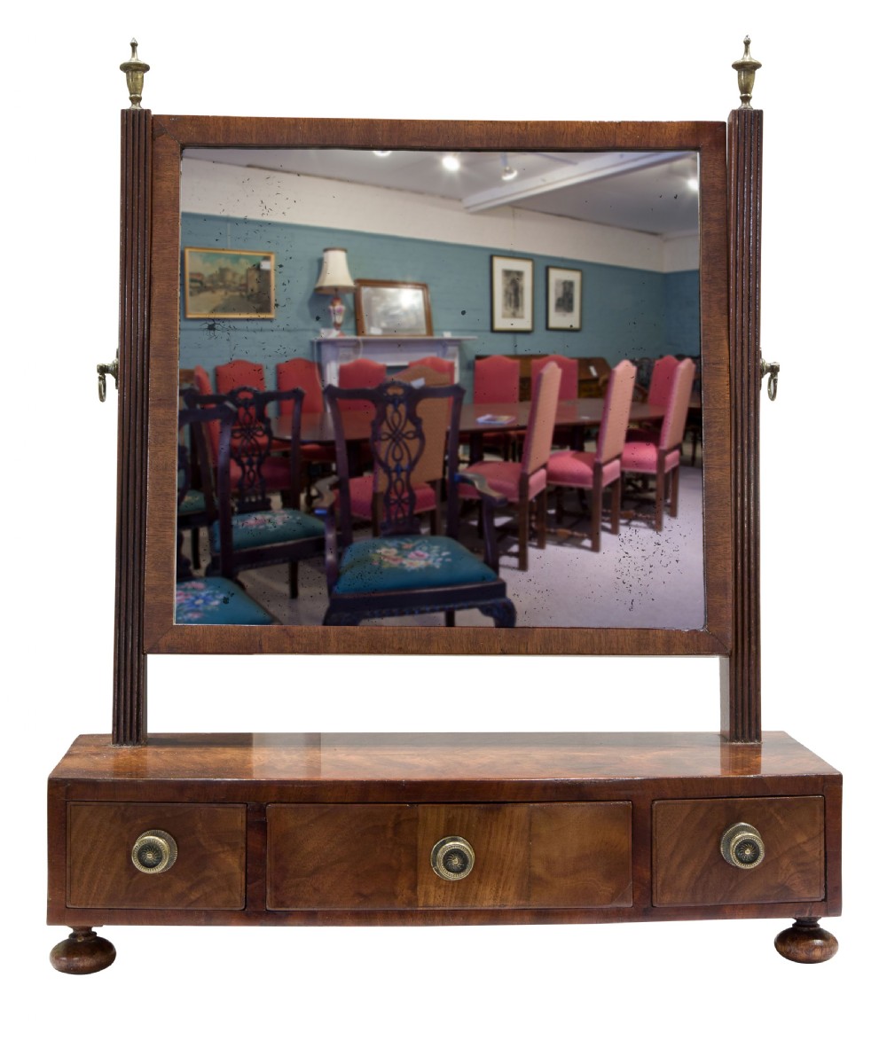 A Georgian Oval mahogany dressing table Mirror View VIII
